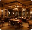 Sample warm restaurant interior